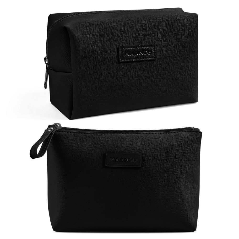 Small Makeup Bag, 2 Style Cosmetic Bags For Women Pu Leather Travel Makeup Bag💟